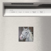 Weißes Pferd Magnet (In Situ (Geschirrspüler))