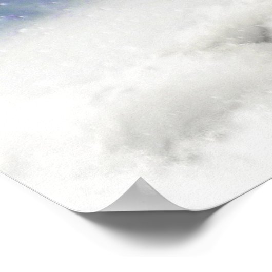 Weißes Pferd mit Flügeln Poster (Ecke)