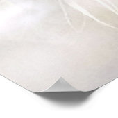 Weißes Pferd mit Namen Poster (Ecke)