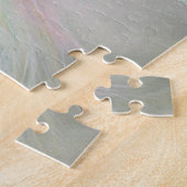 Weißes Pferd mit pastellfarbenem Haar Puzzle (Seite)