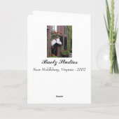 Weißes Pferd mit Rosen Karte (Rückseite)