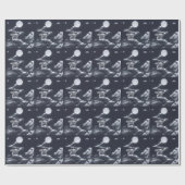 Weißes Pferd: Mondlicht. Geschenkpapier (Flach)