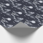 Weißes Pferd: Mondlicht. Geschenkpapier (Ecke)