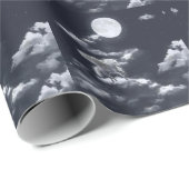 Weißes Pferd: Mondlicht. Geschenkpapier (Rolleneckpunkt)