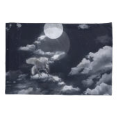 Weißes Pferd: Mondlicht. Kissenbezug (Rückseite)