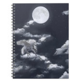 Weißes Pferd: Mondlicht. Notizblock (Vorderseite)