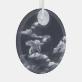Weißes Pferd: Mondlicht. Ornament Aus Glas (Vorderseite Rechts)