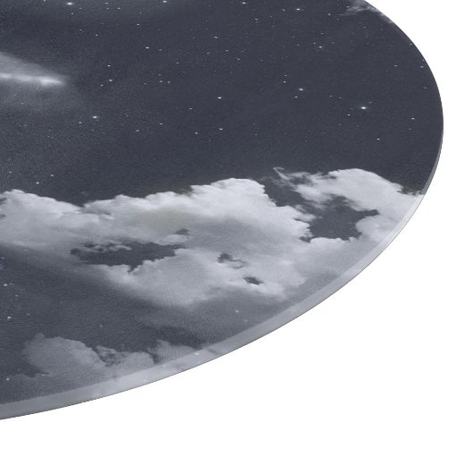 Weißes Pferd: Mondlicht. Schneidebrett (Ecke)