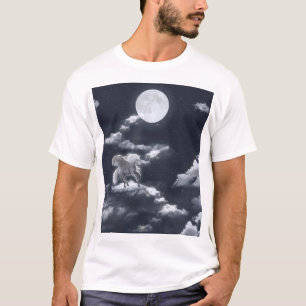 Weißes Pferd: Mondlicht. T-Shirt