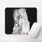 Weißes Pferd Mousepad (Mit Mouse)