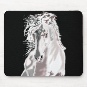 Weißes Pferd Mousepad