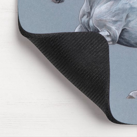 Weißes Pferd Mousepad (Ecke)