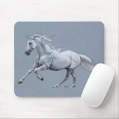 Weißes Pferd Mousepad (Mit Mouse)