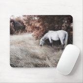 Weißes Pferd Mousepad (Mit Mouse)