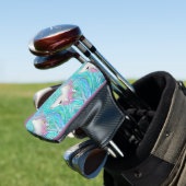 Weißes Pferd Nahtlose Pastellfarben Muster Golf Headcover (In Situ)