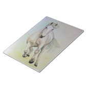 'Weißes Pferd' Notepad Notizblock (angewinkelt)