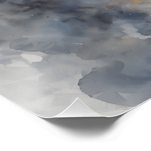 Weißes Pferd Nr. 12 Poster (Ecke)