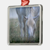 Weißes Pferd Ornament Aus Metall (Links)