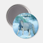 Weißes Pferd & Ozean Surf Ristorante da Valentino Magnet (Vorderseite/Rückseite)