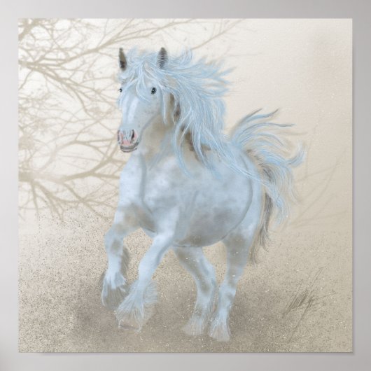 Weißes Pferd - Plakat (Vorne)