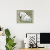 Weißes Pferd - Poster (Heimbüro)