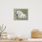 Weißes Pferd - Poster (Küche)