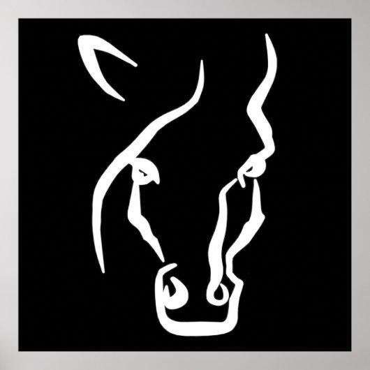 Weißes Pferd Poster (Vorne)