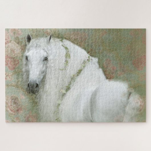 Weißes Pferd - Puzzle (Horizontal)