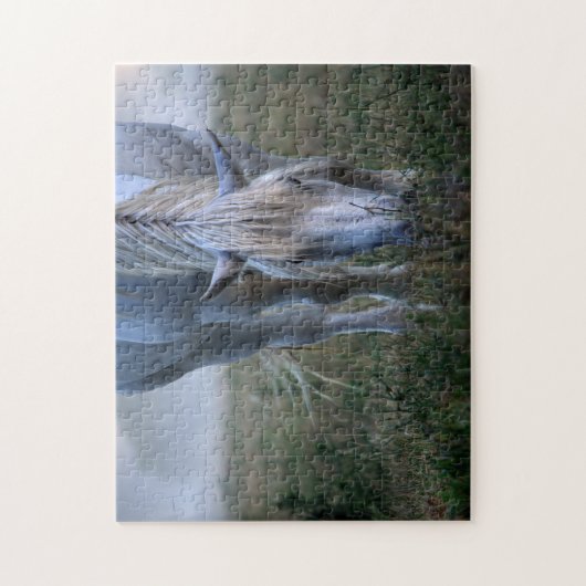 Weißes Pferd Puzzle (Vertikal)