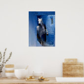 Weißes Pferd Reiseplakat Poster (Küche)