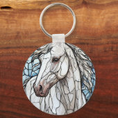 Weißes Pferd Schlüsselanhänger (Vorderseite)