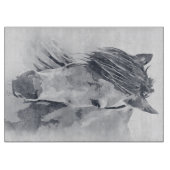 Weißes Pferd Schneidebrett (Vorderseite)