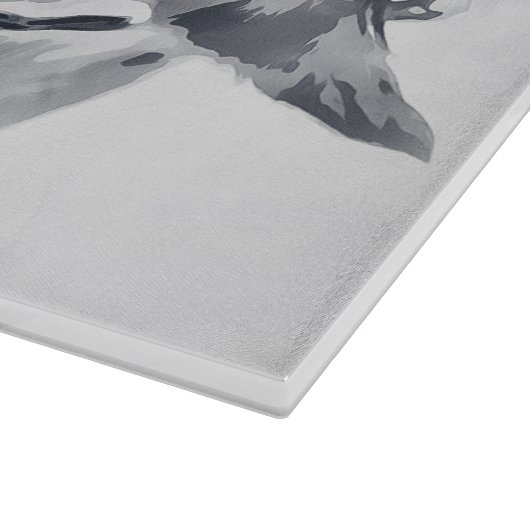 Weißes Pferd Schneidebrett (Ecke)