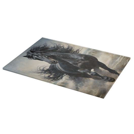 Weißes Pferd Schneidebrett (Ecke)