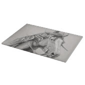 Weißes Pferd Schneidebrett (Ecke)