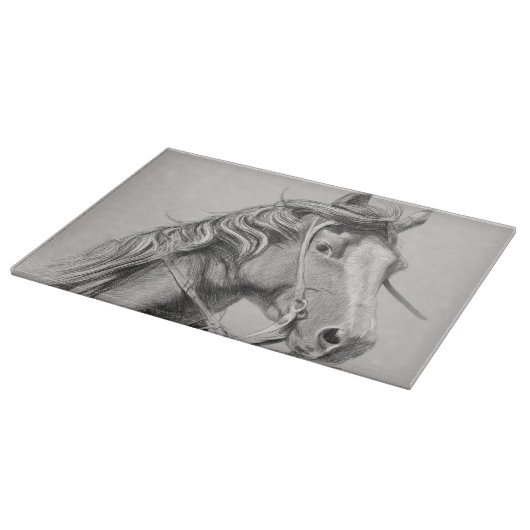 Weißes Pferd Schneidebrett (Ecke)