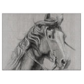 Weißes Pferd Schneidebrett (Vorderseite)