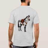 Weißes Pferd T-Shirt (Rückseite)
