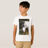 Weißes Pferd T-Shirt (Vorne ganz)