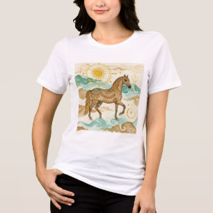 Weißes Pferd Tri-Blend Shirt