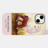 Weißes Pferd und Fohlen nach Maß Case-Mate iPhone Hülle (Rückseite (Horizontal))