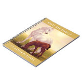 Weißes Pferd und Fohlen nach Maß Notizblock (Linke Seite)