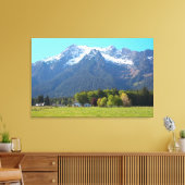 Weißes Pferd und Ranch Leinwanddruck (Insitu (Wohnzimmer))