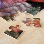 Weißes Pferd und Rose Stickerei Puzzle (Seite)