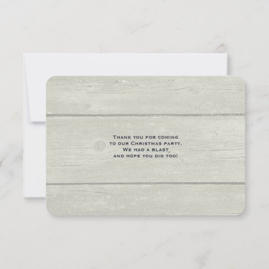 Weißes Pferd & Vogel im Winter Schneefall Danke (Rückseite)