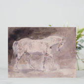 Weißes Pferd (von Eugene Delacroix) Karte (Stehend Vorderseite)