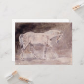 Weißes Pferd (von Eugene Delacroix) Karte (Vorderseite/Rückseite Beispiel)