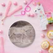 Weißes Pferd (von Eugene Delacroix) Pappteller (Party)