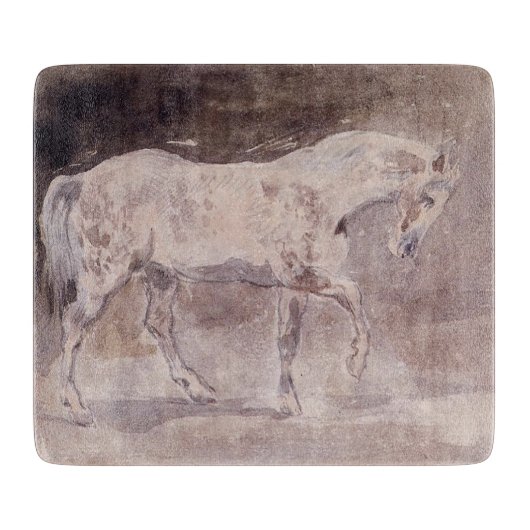 Weißes Pferd (von Eugene Delacroix) Schneidebrett (Vorderseite)