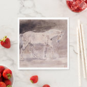 Weißes Pferd (von Eugene Delacroix) Serviette (Beispiel)